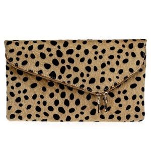 Leopard print clutch